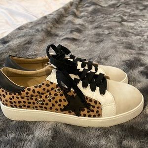 VICI Dash Faux Suede Cheetah Sneakers